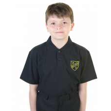 New Lanark Primary Black Polo Shirt